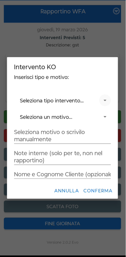 App - schermata 2